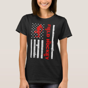 Amerikanischer Flaggenverteidiger Torwart Tor Feld T-Shirt