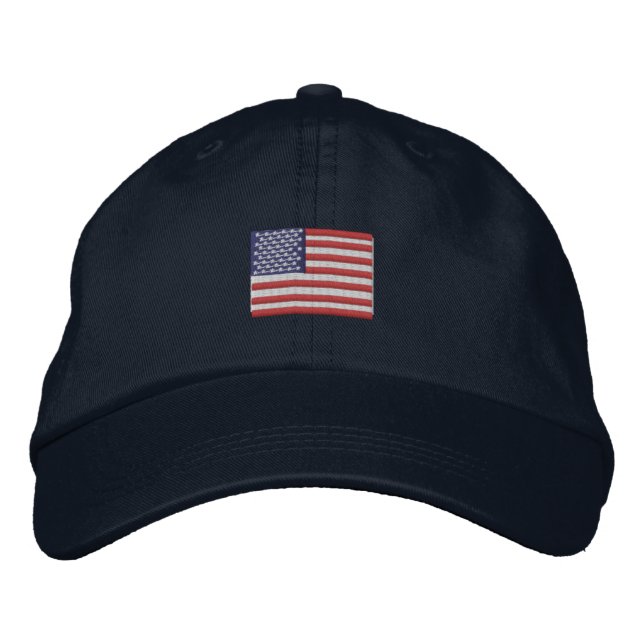 Amerikanischer FlagHat Bestickte Kappe (Vorderseite)