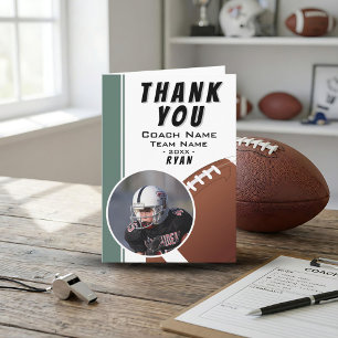 Amerikanischer Footballtrainer Mannschaftsspieler Dankeskarte