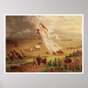 Amerikanischer Fortschritt - offenkundiges Poster