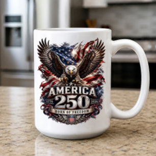 Amerikanischer Freiheit 250. Jubiläum 4. Juli Kaffeetasse