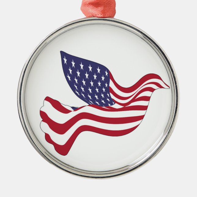 AMERIKANISCHER FRIEDENSABSCHLUSS ORNAMENT AUS METALL (Vorne)
