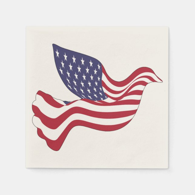 AMERIKANISCHER FRIEDENSABSCHLUSS SERVIETTE (Vorderseite)