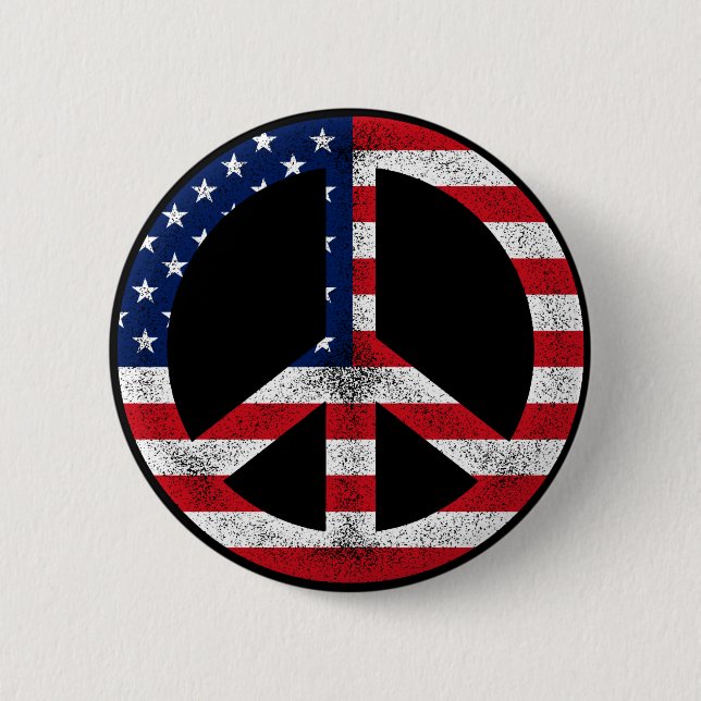 Amerikanischer Friedensknopf Button (Vorderseite)