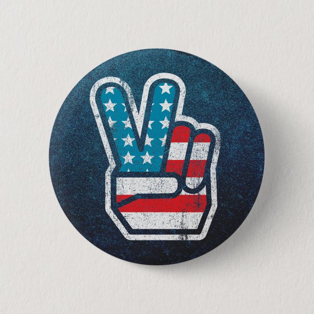 Amerikanischer Friedensknopf Button (Vorderseite)