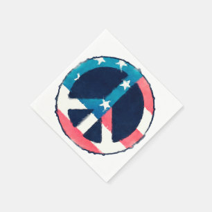 Amerikanischer Friedenszeichen-Schmutz Serviette