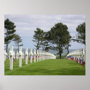 Amerikanischer Friedhof bei Normandie Poster