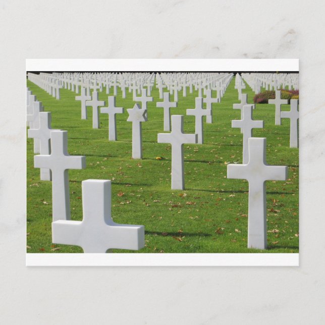 Amerikanischer Friedhof in der Normandie Postkarte (Vorderseite)