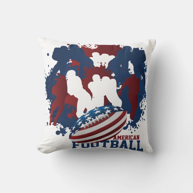 Amerikanischer Fußball-patriotisches Kissen (Vorderseite)