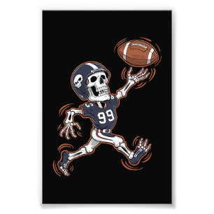 Amerikanischer Fußball Skelett Halloween Football  Fotodruck