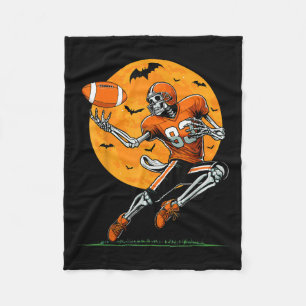 Amerikanischer Fußball Skelett Jungen Halloween Fu Fleecedecke