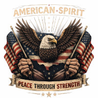 Amerikanischer Geist Adler Patriotische USA-Flagge