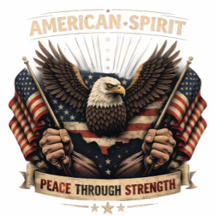 Amerikanischer Geist Adler Patriotische USA-Flagge T-Shirt