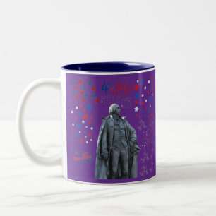 Amerikanischer Geist Leuchten violett Zweifarbige Tasse