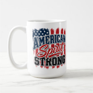Amerikanischer Geist stark 4. Juli Patriotisch Kaffeetasse
