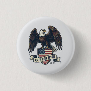 Amerikanischer Geist Weißkopfseeadler Button