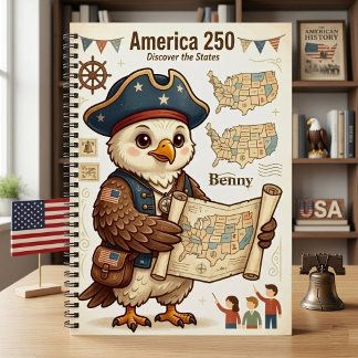 Amerikanischer Geschichtsforscher Patriotischer Ad Notizbuch