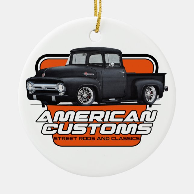 Amerikanischer GewohnheitenF100 Keramik Ornament (Vorne)