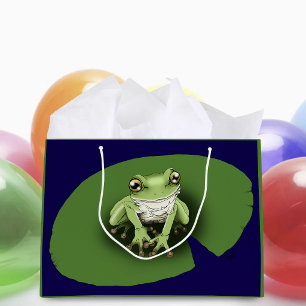 Amerikanischer Grüner Laubfrosch Seeroseblatt Große Geschenktüte