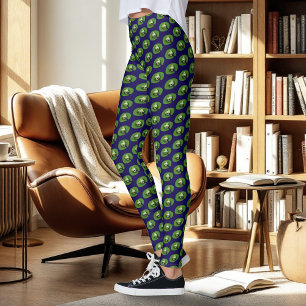 Amerikanischer Grüner Laubfrosch Seerosenblatt Leggings