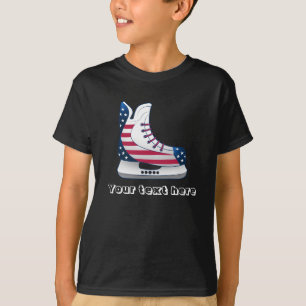 Amerikanischer Hockey-Schlittschuh T-Shirt
