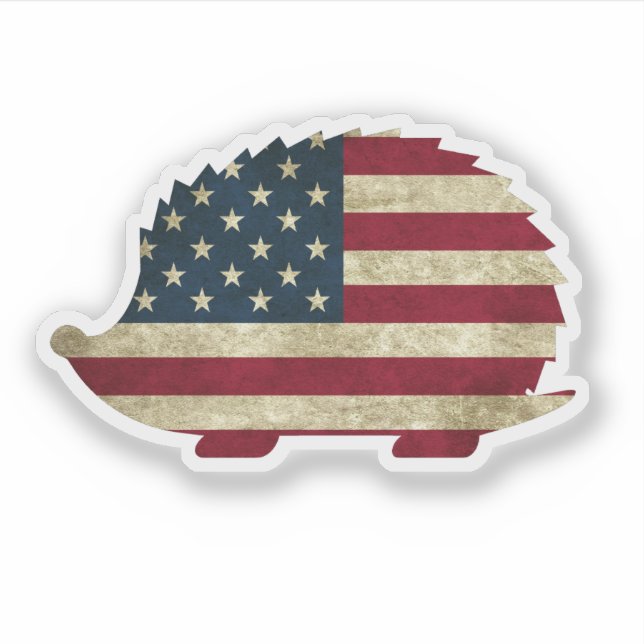 Amerikanischer Igel Aufkleber (Vorderseite)