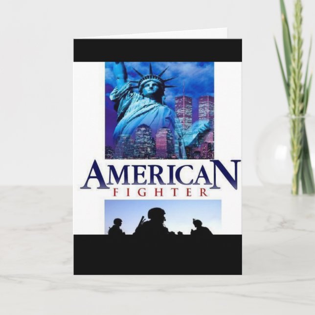 Amerikanischer Kämpfer Dankeskarte (Vorderseite)
