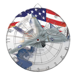 Amerikanischer Kampfflugzeug Dartscheibe