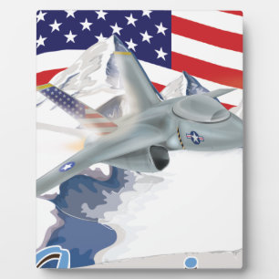 Amerikanischer Kampfflugzeug Fotoplatte