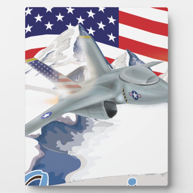 Amerikanischer Kampfflugzeug Fotoplatte (Vorderseite)