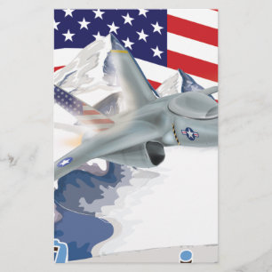 Amerikanischer Kampfjet Briefpapier