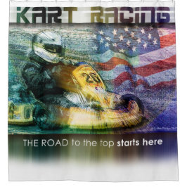 Amerikanischer Karting Duschvorhang