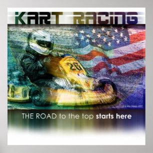 Amerikanischer Karting Poster