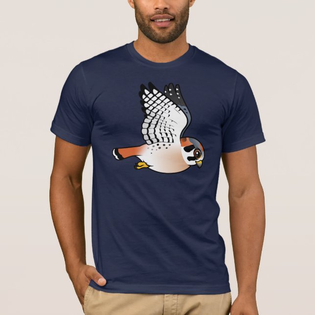 Amerikanischer Kestrel im Flug T-Shirt (Vorderseite)