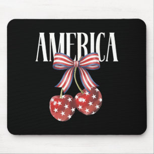 Amerikanischer Kirschkuchen-Bogen Coquette Patriot Mousepad
