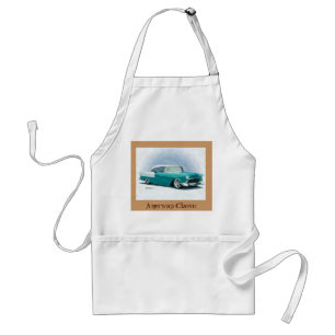 Amerikanischer Klassiker 1956 Chevy - Türkis, Schü Schürze