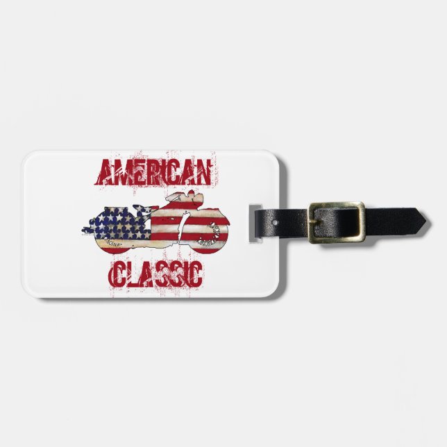 Amerikanischer Klassiker Gepäckanhänger (Vorderseite horizontal)