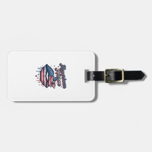 Amerikanischer Krankenpfleger Patriotische Lippen Gepäckanhänger