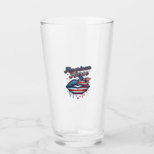 Amerikanischer Krankenpfleger Patriotische Lippen  Glas