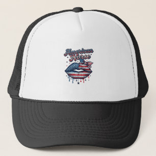 Amerikanischer Krankenpfleger Patriotische Lippen  Truckerkappe