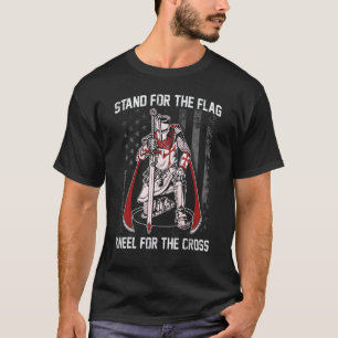Amerikanischer Krieger Steh Für Die Flagge Kreuzri T-Shirt