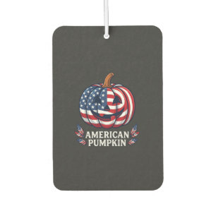Amerikanischer Kürbis Halloween USA-Flagge Sterne Autolufterfrischer