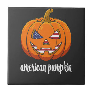 Amerikanischer Kürbis Patrioten Halloween Jack O L Fliese