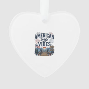 Amerikanischer Lebensstil Vibes Patriotischer See Ornament