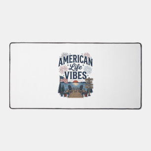 Amerikanischer Lebensstil Vibes Patriotischer See  Schreibtischunterlage