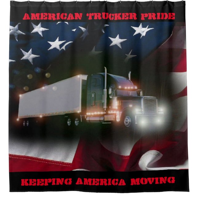 Amerikanischer LKW-Preis Duschvorhang (Vorderseite)