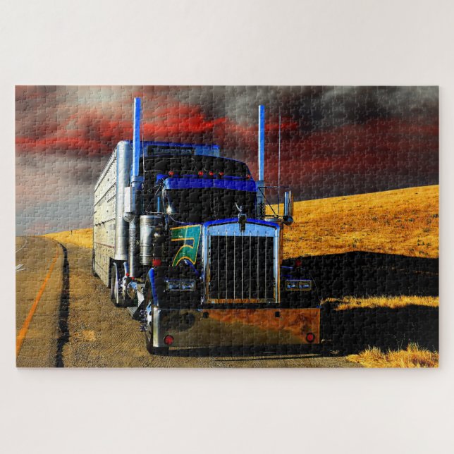 Amerikanischer LKW Sattelzug (Horizontal)