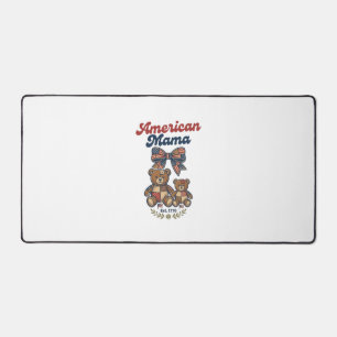 Amerikanischer Mama Patriotischer Bär Patchwork Ve Schreibtischunterlage