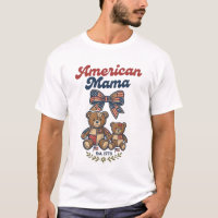 Amerikanischer Mama Patriotischer Bär Patchwork Ve