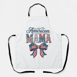 Amerikanischer Mama Patriotischer Bogen Vintage 4. Schürze